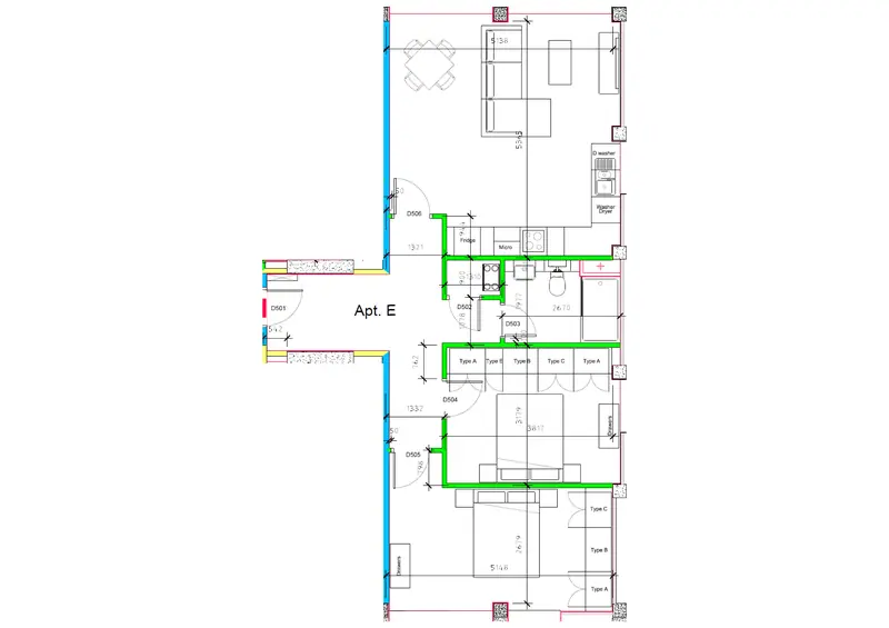 Apartment E floor plan, Vertex Teesside
